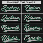 Custom Black Gray-Green Personalized Raglan Sleeves Authentic Baseball Jersey