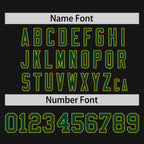 Custom Black Green-Gold Personalized Raglan Sleeves Authentic Baseball Jersey