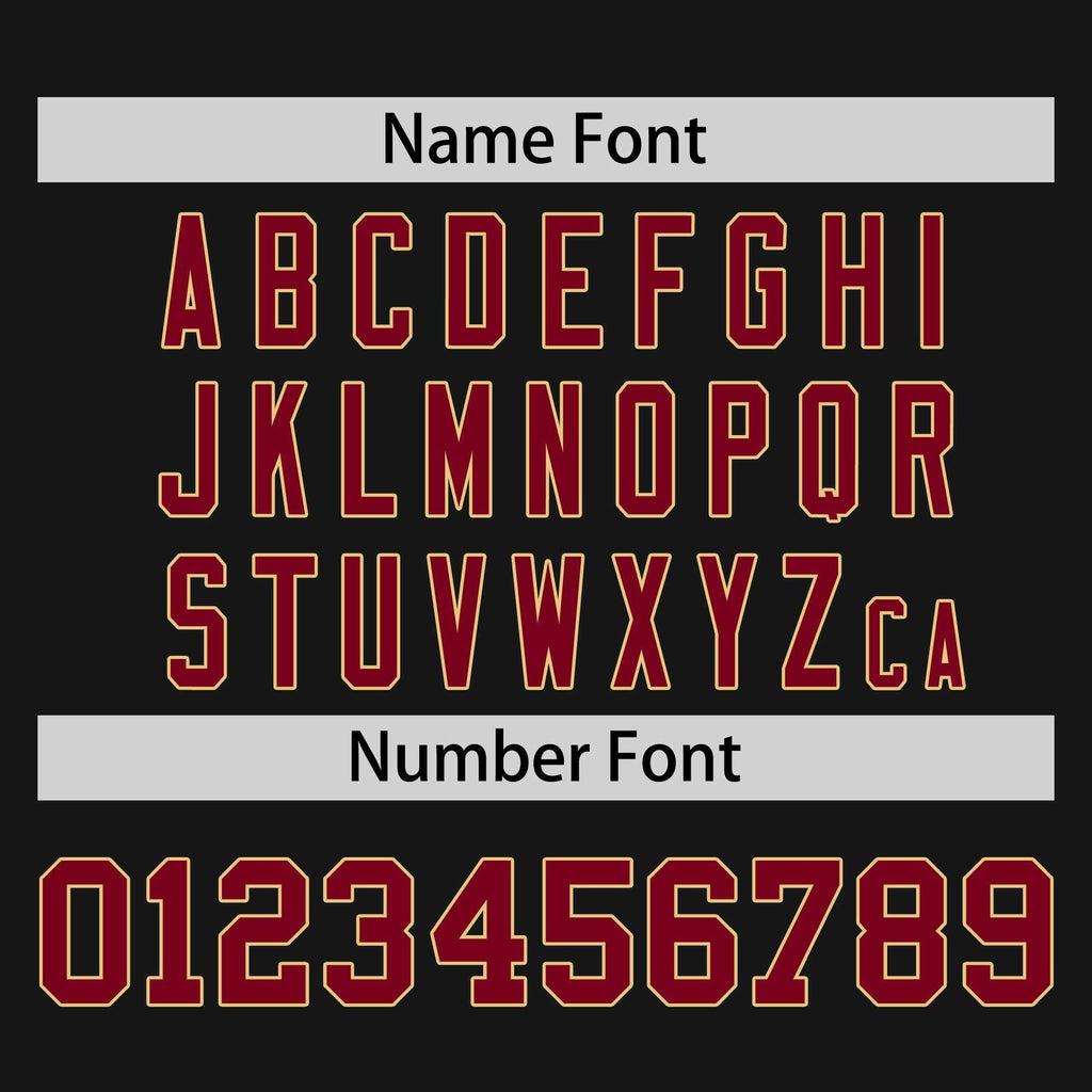 Custom Black Crimson-Old Gold Personalized Raglan Sleeves Authentic Baseball Jersey