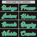 Custom Black Bright Green-Gold Personalized Raglan Sleeves Authentic Baseball Jersey