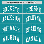 Custom Aqua White Personalized Horizontal Stripe Authentic Pullover Baseball Jersey