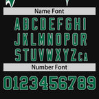 Custom Black Kelly Green Personalized Horizontal Stripe Authentic Pullover Baseball Jersey