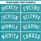 Custom Aqua White Stripe Fashion Authentic Pullover Baseball Jersey