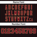 Custom Black Crimson Stripe Fashion Authentic Pullover Baseball Jersey