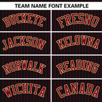 Custom Black Crimson Stripe Fashion Authentic Pullover Baseball Jersey