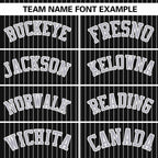 Custom Black Gray Stripe Fashion Authentic Pullover Baseball Jersey