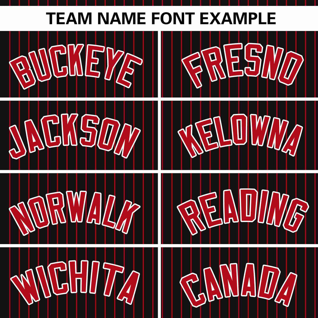Custom Black Red Stripe Fashion Authentic Pullover Baseball Jersey