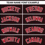 Custom Black Red Stripe Fashion Authentic Pullover Baseball Jersey