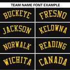 Custom Black Gold Raglan Sleeves Side Spot Authentic Pullover Baseball Jersey