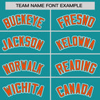 Custom Aqua Orange Personalized Classic Authentic Sleeveless Baseball Jersey