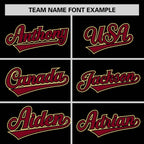 Custom Black Crimson Personalized Classic Authentic Sleeveless Baseball Jersey