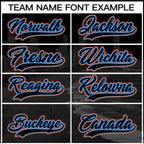 Custom Black Black-Powder Blue Miami City Connect Baseball Jersey