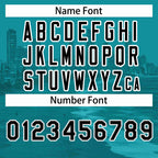 Custom Aqua Black-Gray Miami City Connect Baseball Jersey