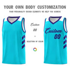 Custom Aqua Royal Classic Sets Sports Uniform Basketball Jersey
