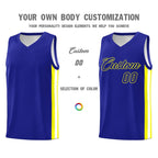 Custom Royal Yellow Classic Tops Men/Boy Athletic Basketball Jersey