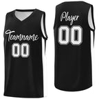 Custom Black White Classic Tops Mesh Sport Basketball Jersey