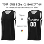 Custom Black White Classic Tops Mesh Sport Basketball Jersey