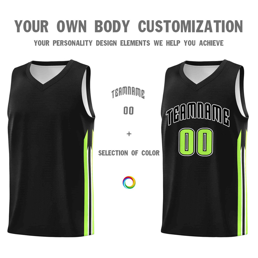 Custom Black Black-Classic Tops Mesh Sport Basketball Jersey
