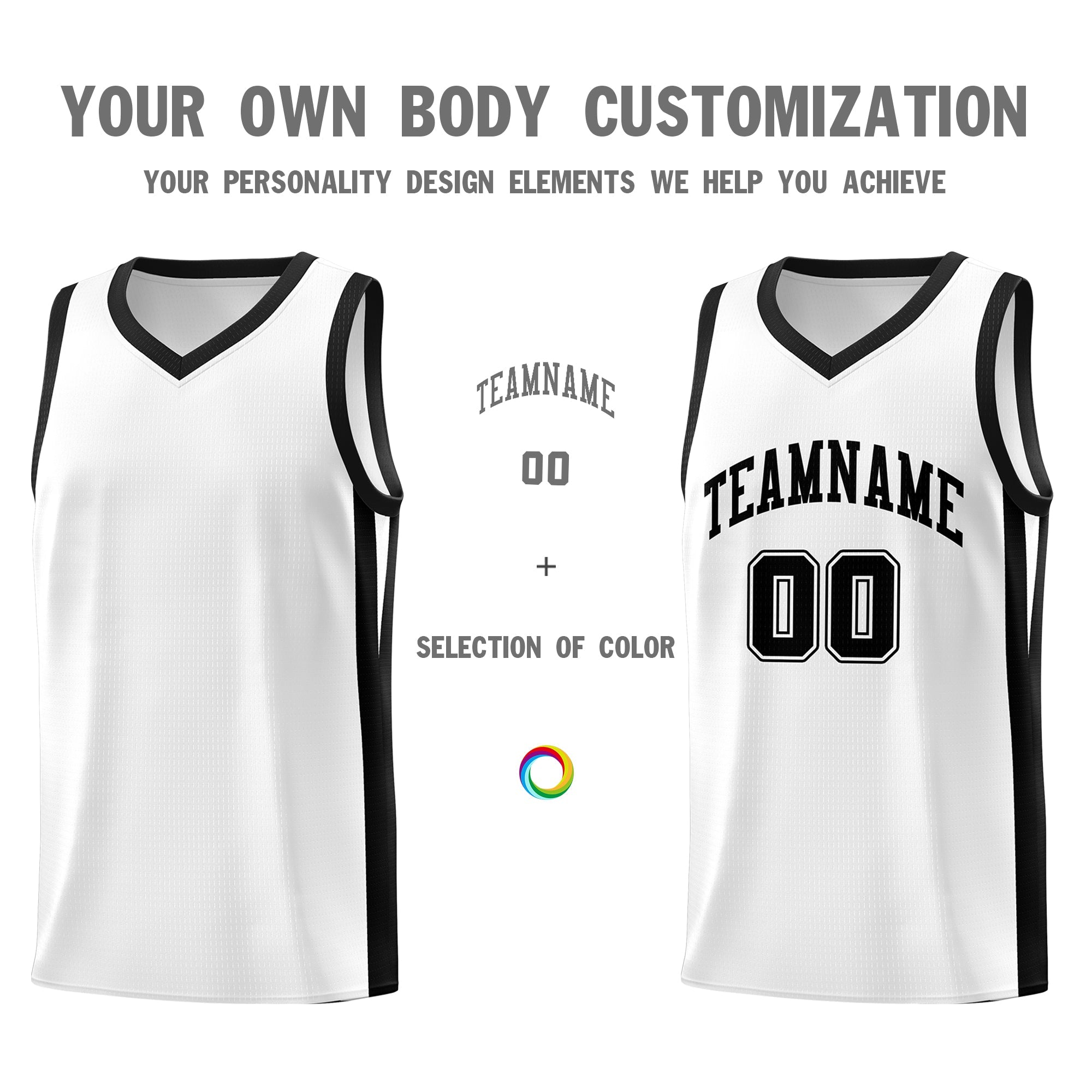 Custom White White Classic Tops Mesh Sport Basketball Jersey