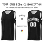 Custom Black White-Classic Tops Mesh Sport Bull Basketball Jersey