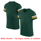 Custom Green White-Gold Classic Style Mesh Authentic Football Jersey