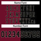 Custom Black Maroon-Yellow Split Fashion Tops Basketball Jersey