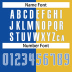 Custom Yellow Blue-White Split Fashion Tops Basketball Jersey