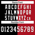 Custom Red Black-White Split Fashion Tops Basketball Jersey