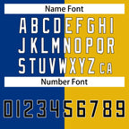 Custom Yellow Blue-White Split Fashion Tops Basketball Jersey