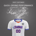 Custom White Classic Striped Personalized Soccer Tops/Sets Jersey