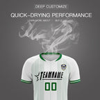 Custom White Classic Striped Personalized Soccer Tops/Sets Jersey