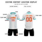 Custom White Classic Striped Personalized Soccer Tops/Sets Jersey