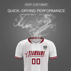 Custom White Classic Striped Personalized Soccer Tops/Sets Jersey