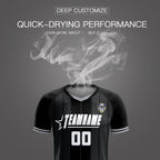 Custom Black Classic Striped Personalized Soccer Tops/Sets Jersey