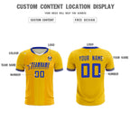 Custom Gold Classic Striped Personalized Soccer Tops/Sets Jersey