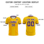 Custom Gold Classic Striped Personalized Soccer Tops/Sets Jersey