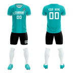 Custom Green Classic Striped Personalized Soccer Tops/Sets Jersey