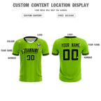 Custom Neon Green Classic Striped Personalized Soccer Tops/Sets Jersey