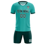Custom Bright Green Classic Striped Personalized Soccer Tops/Sets Jersey