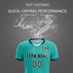Custom Bright Green Classic Striped Personalized Soccer Tops/Sets Jersey