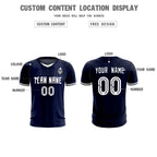 Custom Navy Classic Striped Personalized Soccer Tops/Sets Jersey