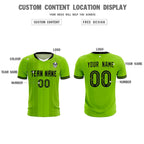Custom Neon Green Classic Striped Personalized Soccer Tops/Sets Jersey