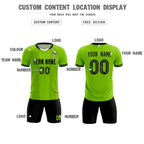 Custom Neon Green Classic Striped Personalized Soccer Tops/Sets Jersey