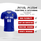 Custom Royal Classic Striped Personalized Soccer Tops/Sets Jersey