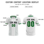 Custom White Classic Striped Personalized Soccer Tops/Sets Jersey