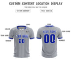 Custom Gray Classic Striped Personalized Soccer Tops/Sets Jersey