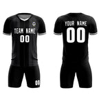 Custom Black Classic Striped Personalized Soccer Tops/Sets Jersey