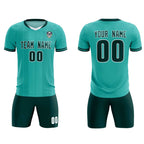 Custom Bright Green Classic Striped Personalized Soccer Tops/Sets Jersey