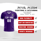 Custom Purple Classic Striped Personalized Soccer Tops/Sets Jersey
