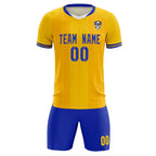 Custom Gold Classic Striped Personalized Soccer Tops/Sets Jersey